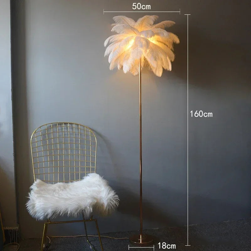 Lumis233 Plumes Rose Poudré Style Nordique