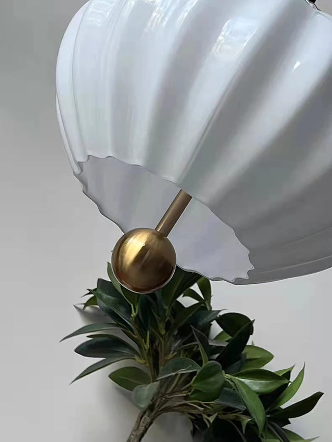 Oëlys Goutte Verre Opalin et Laiton Brossé