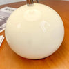 Lampe de Table Sphère Métal Blanc et Rouge Art Déco - Chambre Bureau Salon — Oxys