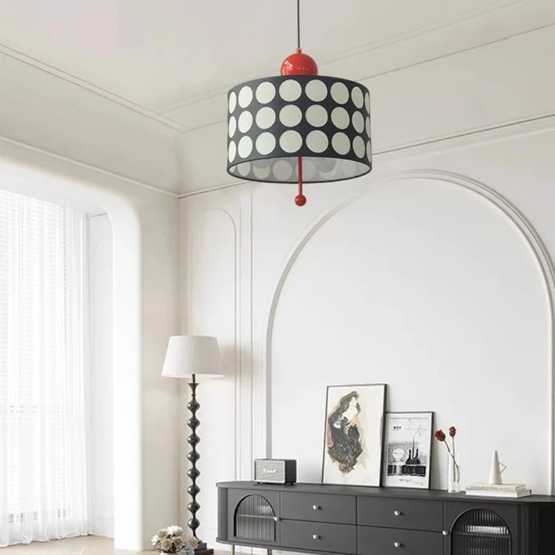 Reso Cylindre Tissu Noir et Blanc Graphique