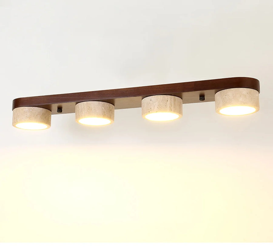 Chika Cylindres Bois Foncé Minimaliste Épuré
