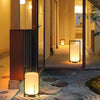 Lampadaire Lampe de Table Cylindre Tissu Beige Minimaliste Design - Salon Bureau Chambre — Stria et