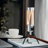Lampe de Table Cylindre Métal Argenté Minimaliste Design - Chambre Bureau Salon — Stria