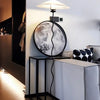 Lampadaire Spirale Métal Noir et Abat-Jour Plissé - Salon Bureau Chambre — Spiro