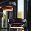Elena Anneau Verre Fumé et Métal Noir