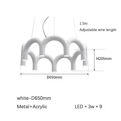 Fabrizia Arches Métal Noir Brillant Minimaliste