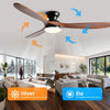 Ventilateur de Plafond Bois Massif avec Éclairage LED