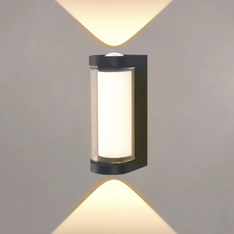 Cylindre Métal Noir et Verre Blanc — Pentos