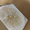 Randi Cascade Cristal et Métal Doré Luxueux