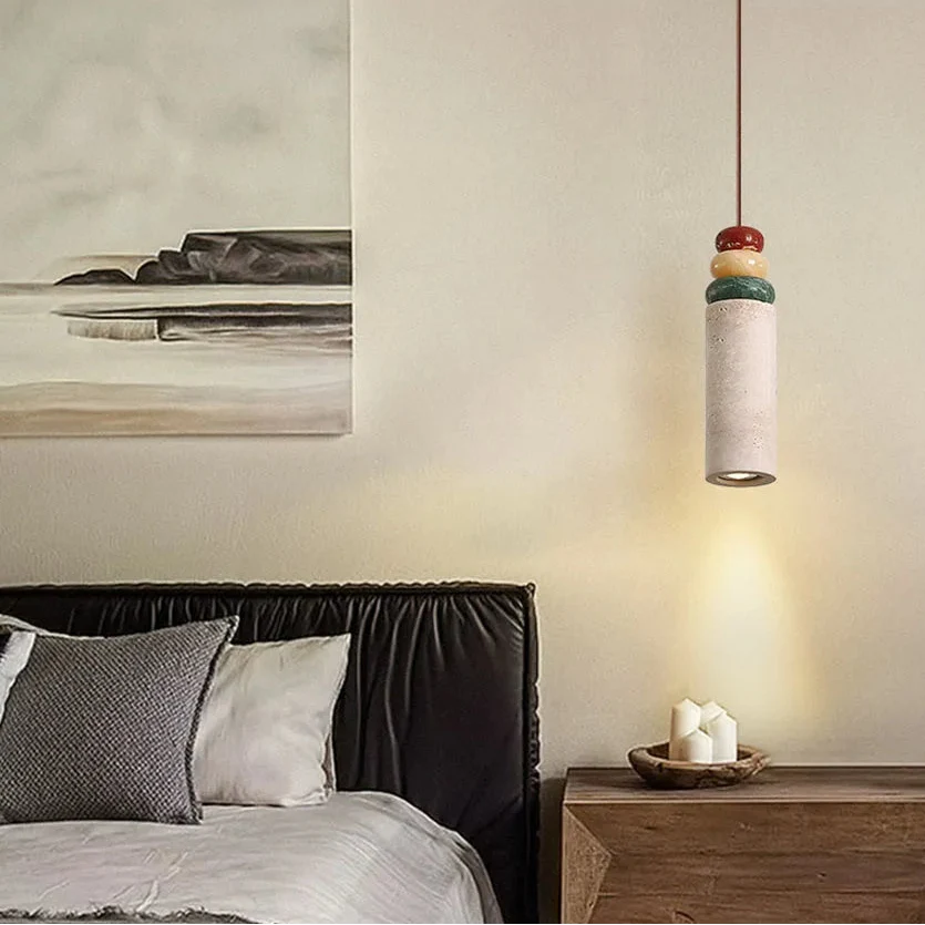 Strate — suspension cylindrique en pierre naturelle, vue 7