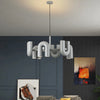 Lustre Suspension Cylindres Métal Gris Art Déco - Salon Salle à Manger — Torre