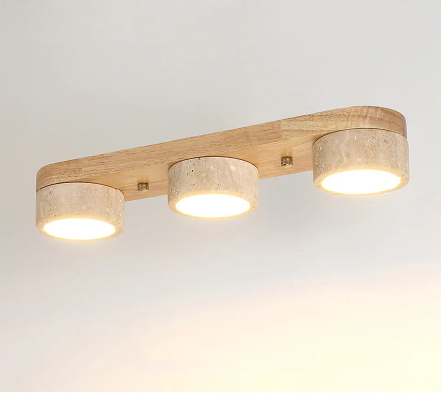 Chika Cylindres Bois Foncé Minimaliste Épuré