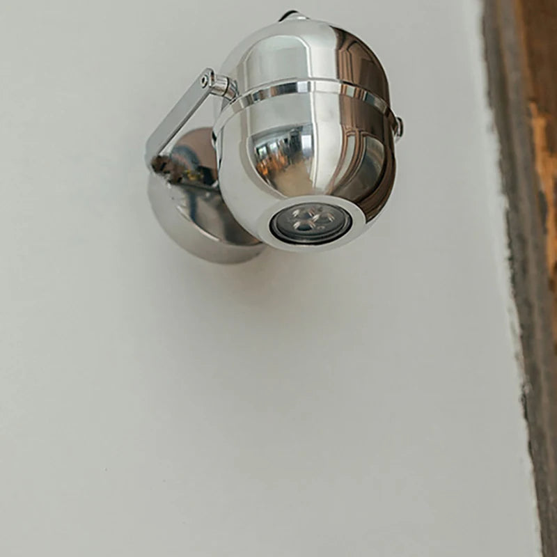 Applique Murale Cylindre Acier Chromé Industriel - Chambre Salle de Bain Salon — Denebola