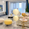 Lampadaire Sphère Verre Opalin et Métal Chromé Minimaliste Design - Salon Bureau Chambre — Orbe