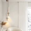 Suspension Cylindre Acier Noir Mat Minimaliste Design - Chambre Salon Cuisine — Vivace