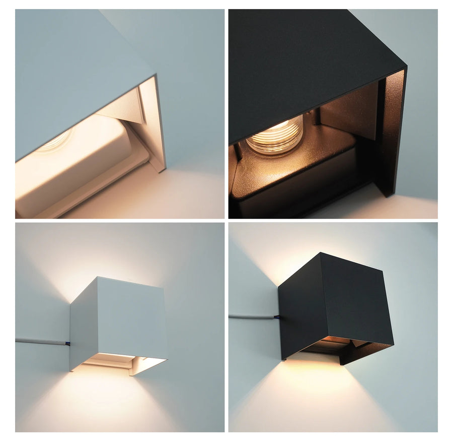 Ilaria Carré Aluminium Noir Mat Minimaliste