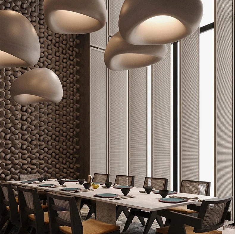 Suspension Nuage Fibre Blanche Minimaliste Design - Chambre Salon Cuisine — Nimbus