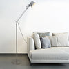 Lampadaire Bras Articulé Acier Chromé Minimaliste Design - Salon Bureau Chambre — Aura