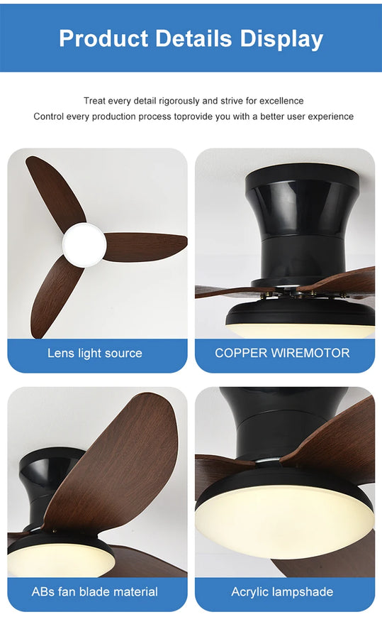 Ventilateur de Plafond Chambre Haute Puissance