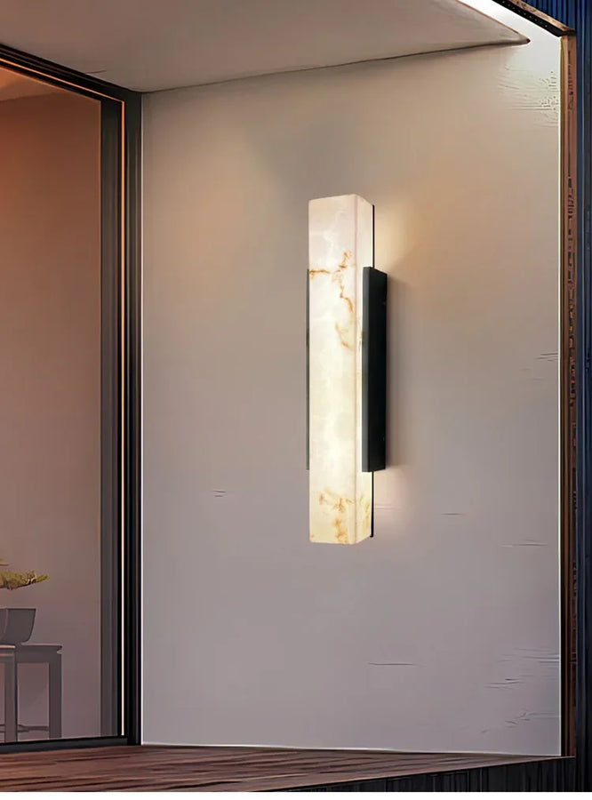 Cylindre Marbre Blanc et Noir Épuré — Moire