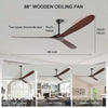 Ventilateur de Plafond Bois XXL avec Éclairage LED