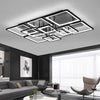 Plafonnier Géométrique Aluminium Noir Mat Minimaliste Design Moderne - Salle de Bain Salon Chambre — Hexo