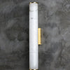 Geoffroy Cylindre Onyx Blanc et Laiton