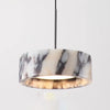 Suspension Cylindre Marbre Blanc Minimaliste Design - Chambre Salon Cuisine — Kyoto
