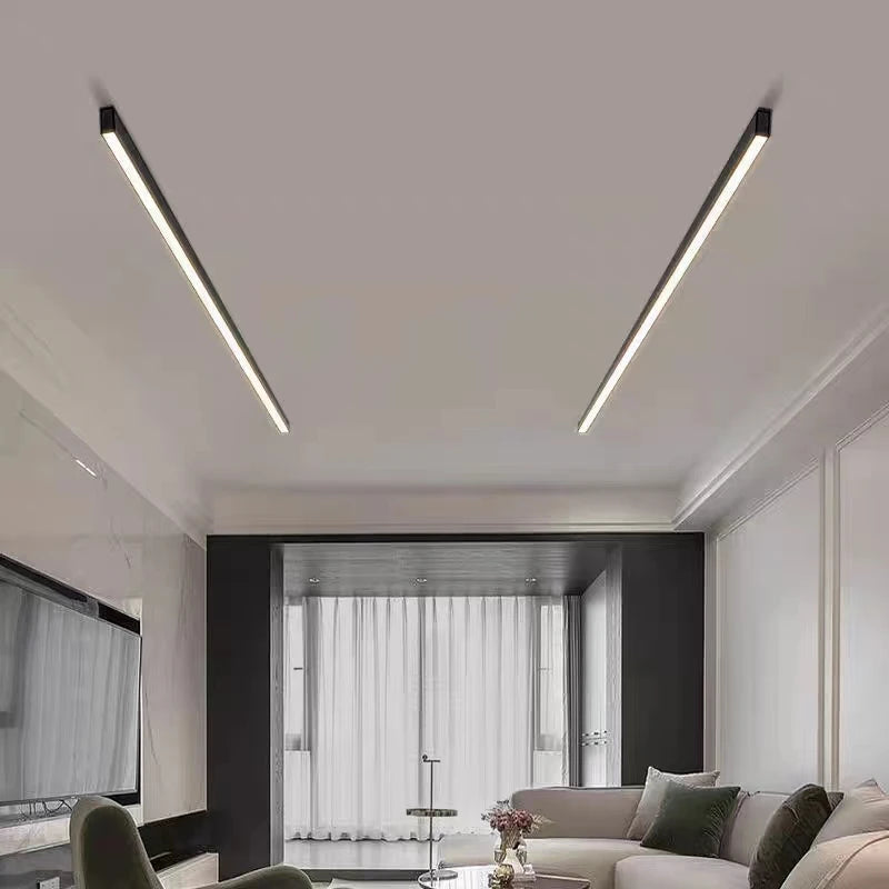Elowen Linéaire Aluminium Noir Minimaliste