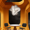 Suspension Dôme Papier Mâché Blanc Épuré Design - Chambre Salon Cuisine — Voûte