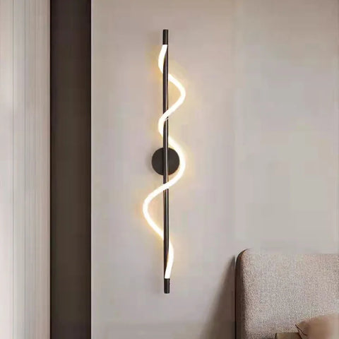 Applique Murale Anneaux Verre Transparent et Métal Noir Noire Ronde - Chambre Salle de Bain Salon — Horos