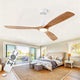 Ventilateur de Plafond Bois Naturel avec Éclairage