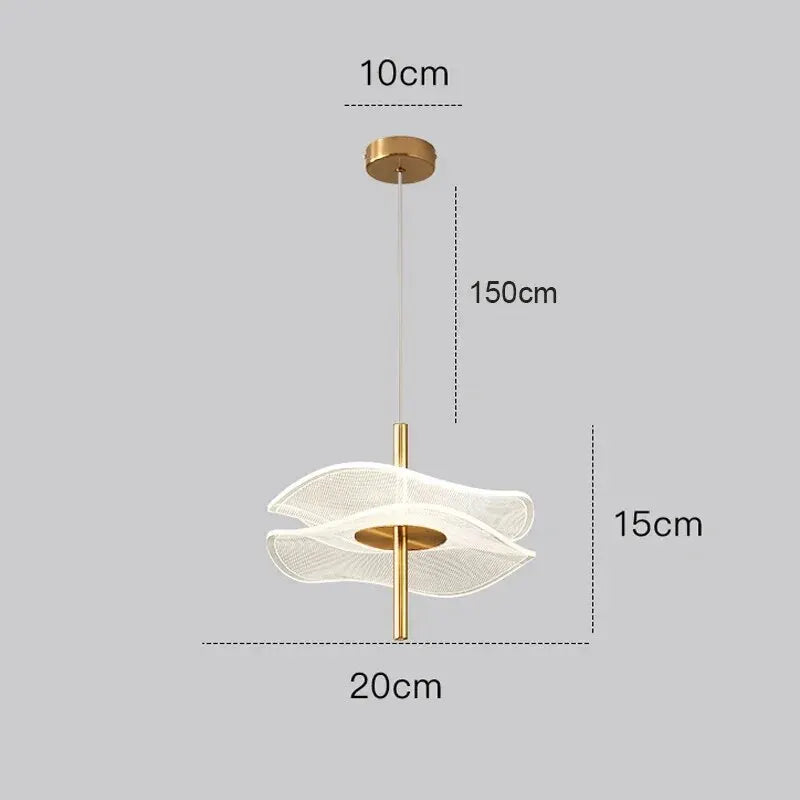 Ayasha Feuille Verre Transparent et Laiton Épuré