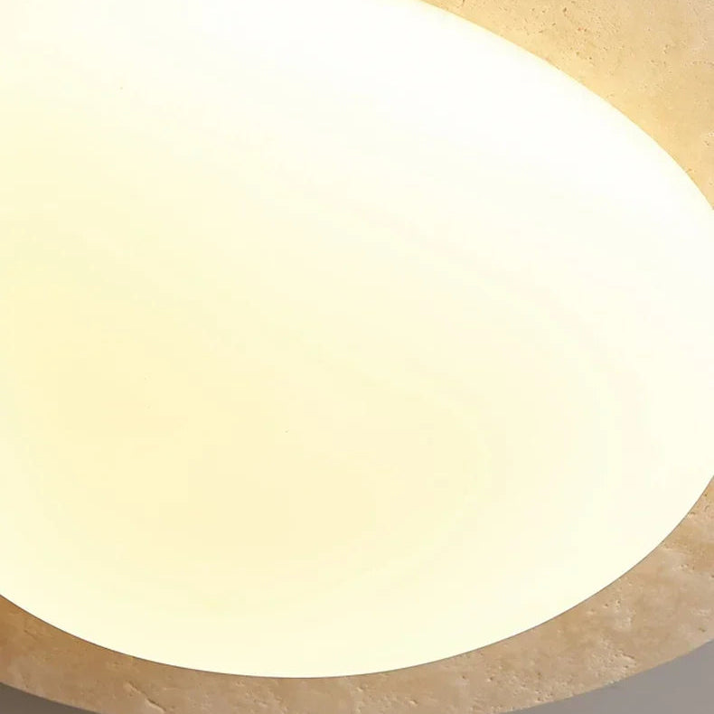 Plafonnier Ovale Verre Opalin Blanc Épuré Design Moderne - Salle de Bain Salon Chambre — Aristide