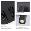 Iolanthe Cylindre Métal Noir Minimaliste D