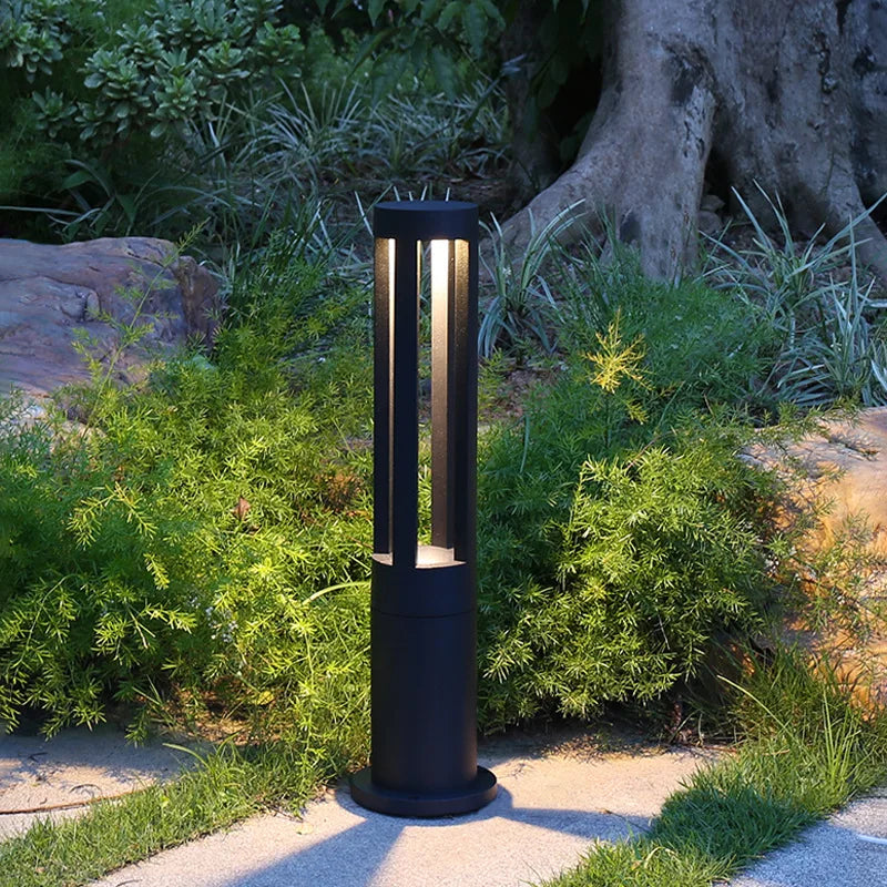 Lampadaire Cylindre Métal Noir Minimaliste Design - Salon Bureau Chambre — Torre