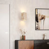 Applique Murale Demi-Sphère Céramique Beige et Bois - Chambre Salon Salle de Bain — Luna