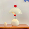Lampe de Table Sphère Métal Blanc et Rouge Art Déco - Chambre Bureau Salon — Oxys