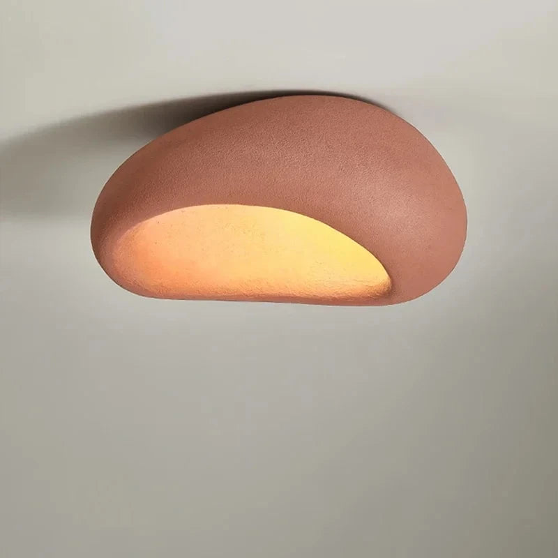 Plafonnier Coquillage Plâtre Blanc Minimaliste Design Moderne - Salle de Bain Salon Chambre — Flambeau