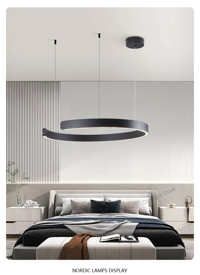 Hecate Anneau Aluminium Noir Minimaliste