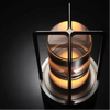 Lampe de Table Cylindre Verre Transparent et Métal Doré - Chambre Bureau Salon — Canna