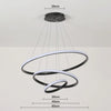 Suspension Anneaux Métal Noir et Blanc Minimaliste Design - Cuisine Salon Salle à Manger — Rondo