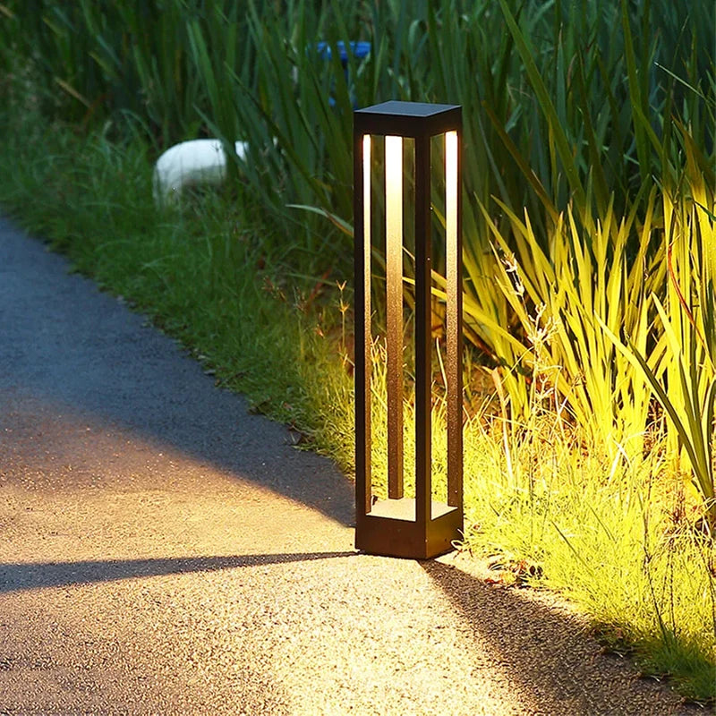 Lampadaire Lanterne Métal Noir Minimaliste Design - Salon Bureau Chambre — Falot