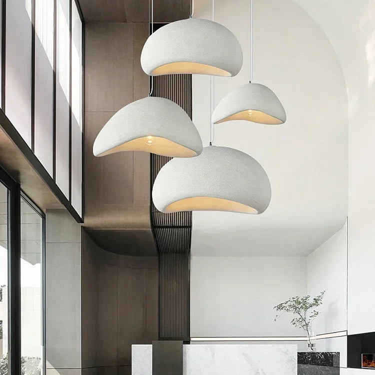 Suspension Cylindres Verre Fumé et Métal Noir - Chambre Salon Cuisine — Tubis