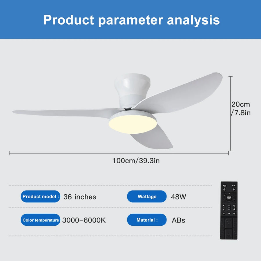 Ventilateur de Plafond Chambre Haute Puissance