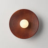 Applique Murale Bois Naturel Disque Rond Texturé Ronde - Chambre Salon Salle de Bain — Éclat