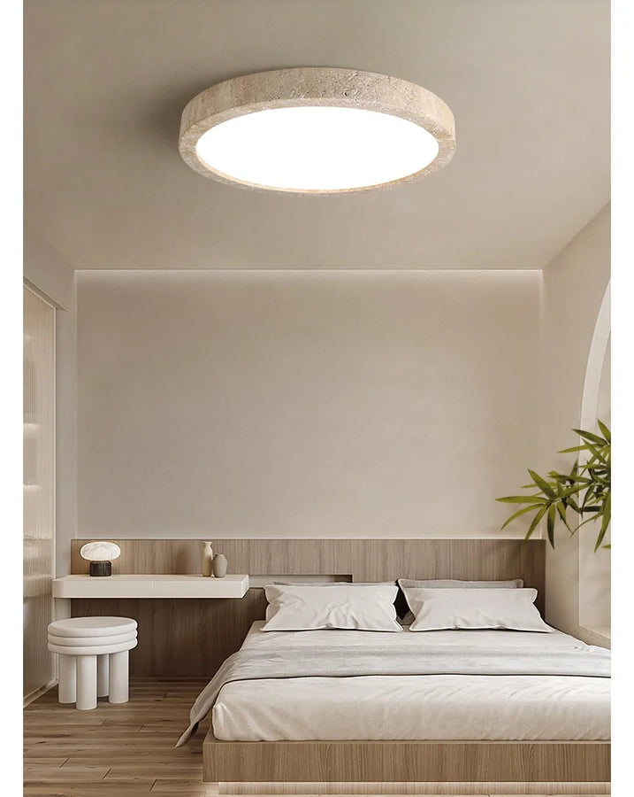 Rasha Anneau Pierre Beige Minimaliste