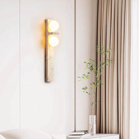 Applique Murale Cube Marbre Blanc Veiné Wabi-Sabi Design - Chambre Salle de Bain Salon — Alejandra