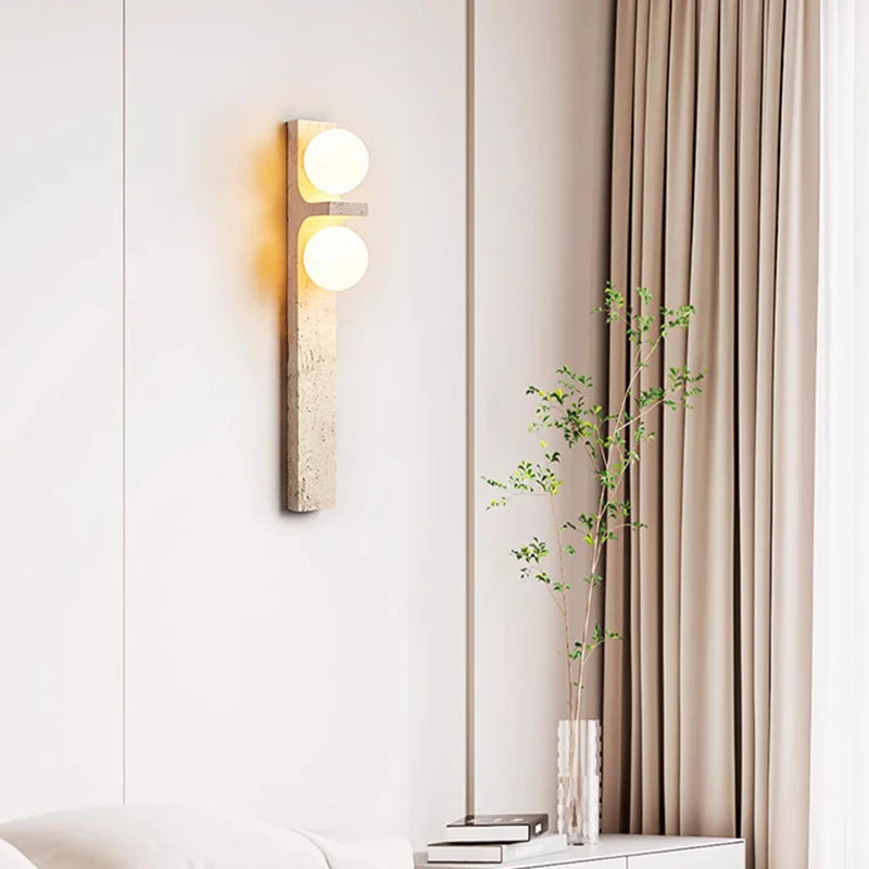 Applique Murale Cube Marbre Blanc Veiné Wabi-Sabi Design - Chambre Salle de Bain Salon — Alejandra