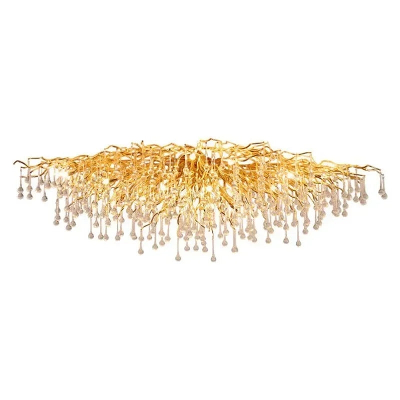 Randi Cascade Cristal et Métal Doré Luxueux